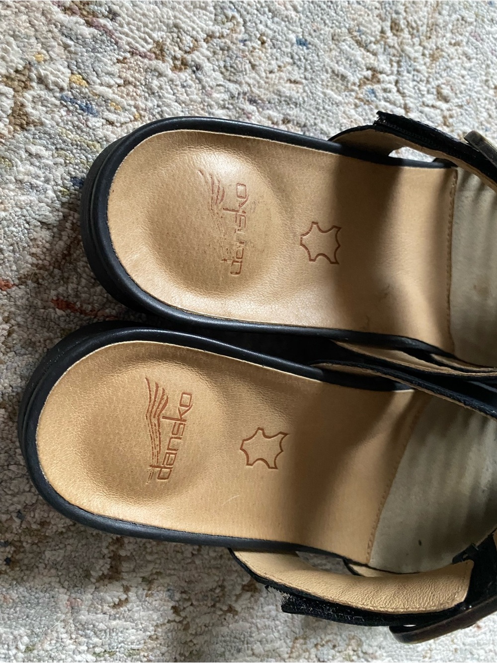 Dansko Leilani Leather Huarache Mule Clogs Woven Slip On Shoes Comfort Boho Sz 9 - Picture 4 of 7
